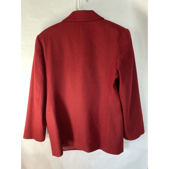 Vintage Worthington Petite Berry Red Single Button Blazer 10P Womens - Picture 5 of 7